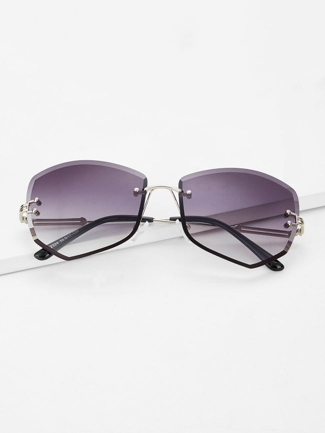 Rimless Ombre Sunglasses