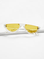 Clear Frame Tinted Lens Sunglasses