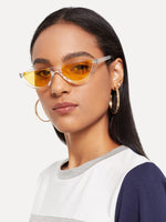 Clear Frame Tinted Lens Sunglasses