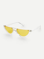 Clear Frame Tinted Lens Sunglasses