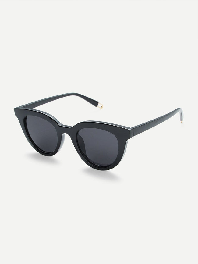 Flat Lens Cat Eye Sunglasses