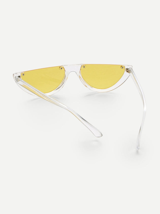 Clear Frame Tinted Lens Sunglasses