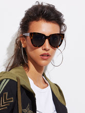 Leapord Oversized Cat Eye Sunglasses