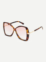 Tortoise Shell Frame Oversized Sunglasses