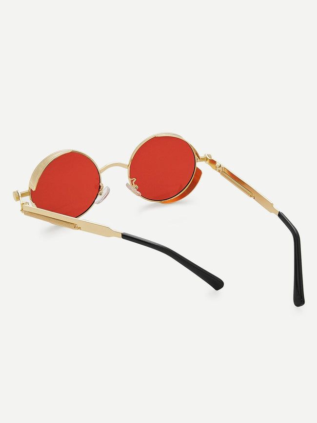 Metal Frame Round Lens Sunglasses