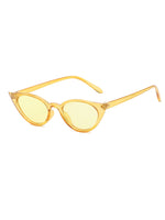 Yellow Skinny Frame Cat Eye Sunglasses