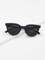 Flat Lens Cat Eye Sunglasses