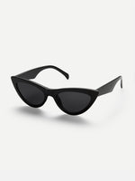 Cat Eye Flat Lens Sunglasses