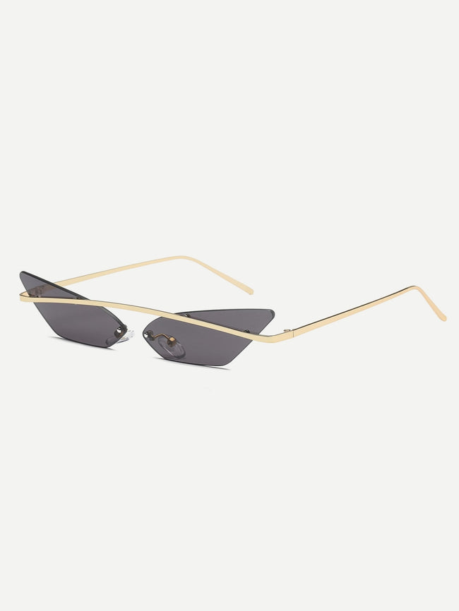 Rimless Cat Eye Sunglasses