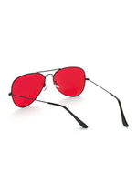 Red Top Bar Aviator Glasses