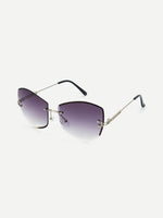 Rimless Ombre Sunglasses