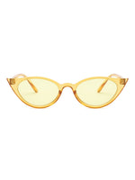 Yellow Skinny Frame Cat Eye Sunglasses