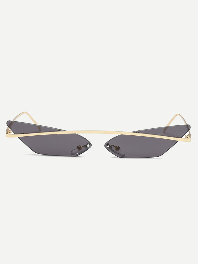 Rimless Cat Eye Sunglasses