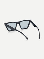 Cat Eye Flat Lens Sunglasses