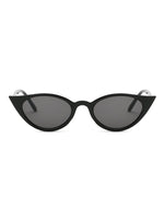 Black Skinny Frame Cat Eye Sunglasses