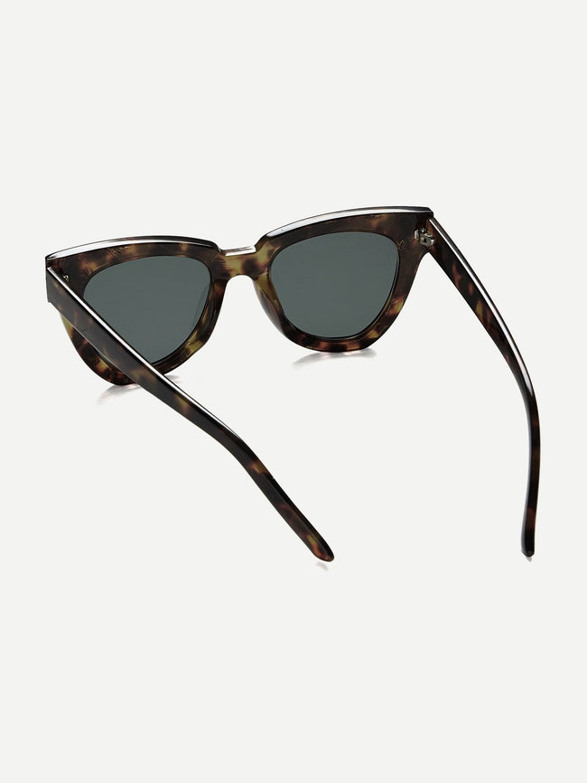 Leapord Oversized Cat Eye Sunglasses