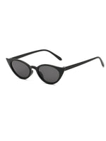 Black Skinny Frame Cat Eye Sunglasses