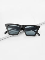 Cat Eye Flat Lens Sunglasses