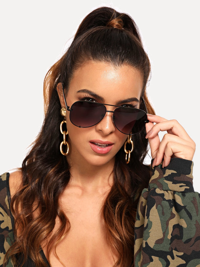 Top Bar Tinted Lens Sunglasses